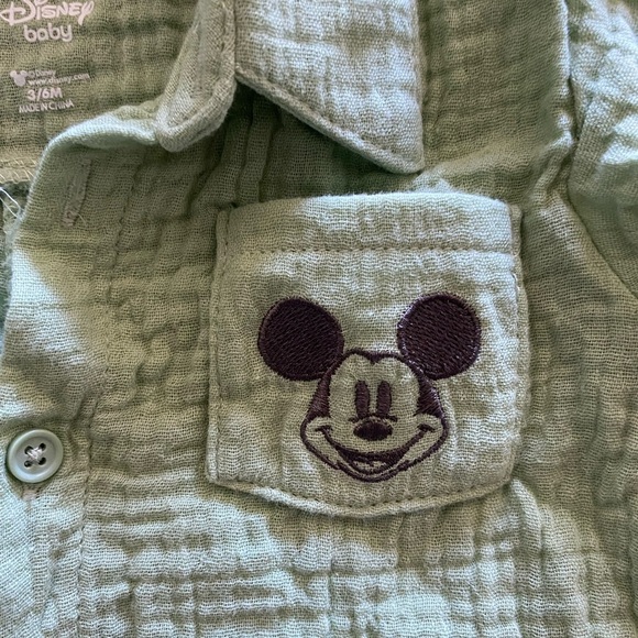 Disney Green Mickey Mouse romper with Textured Fabric - Picture 4 of 4